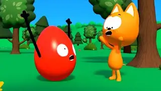 Meow meow Kitty Games  - Game with a Surpise Egg - Funny Cartoons