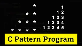 C Program to Display Mirror Right Angle Triangle Star and Numbers Pattern