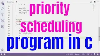 priority scheduling program in c