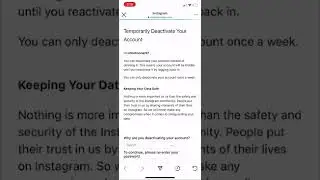 How to deactivate instagram account