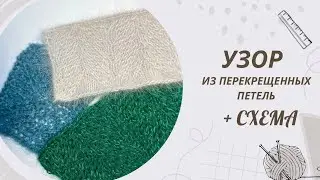 Узор спицами из перекрещенных петель. Для снудов, шапок варежек.