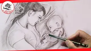 Mother's Love: Drawing Emotions with Pencil, Step by Step, Easy Drawing Techniques