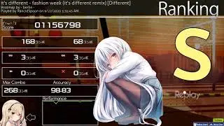 [osu!] Rank #66422 Plays fashion week (it's different remix) (5.41⭐|FC)