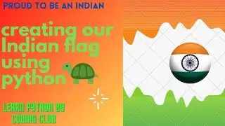 creating our Indian flag using python turtle 🐢| program | code