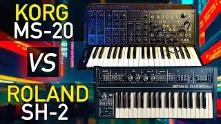 KORG MS-20 vs ROLAND SH-2: Live Battle of 70's Vintage Analog Monosynths