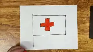 Как нарисовать Флаг Красного Креста Легко / Рисуем Для Детей