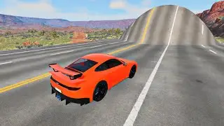 Cars vs Giant Hill - BeamNG Drive