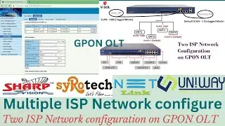 Two ISP Network configuration on GPON OLT | Multiple ISP Network configuration tutorial