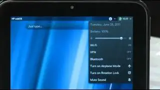 Interacting with the HP TouchPad interface