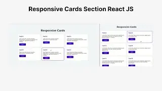 How to create Responsive Cards in React Js | Responsive Section | React JS beginner projects | 2022