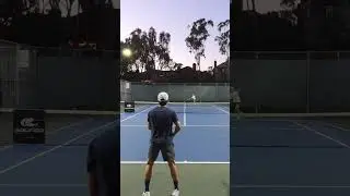 Ivy League Recruit STICKS the volley! #tennis #shorts