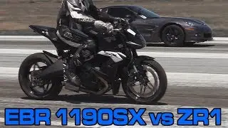 Bolt on C6 ZR1 Corvette vs EBR 1190SX