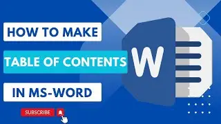 How to Create Table of Contents in MS Word