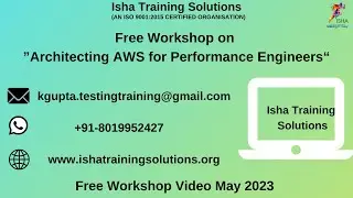 Free Workshop on ” Architecting AWS for Performance Engineers“ - 14th May 2023