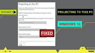 Laptop Projecting to This PC Problem Fixed