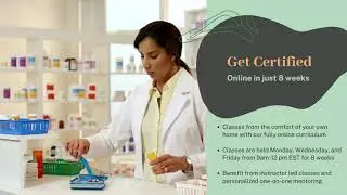 Pharmacy Technician Certification - 8 week Online Course