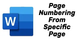 How to start page numbering from specific page in Microsoft Word?