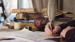 Medieval Writer Corrects The Text | Stock Footage - Envato elements