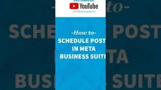 How to schedule posts in the Meta Business Suite. 