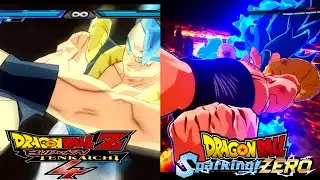 Dragon ball z tenkaichi 4 vs Dragon ball sparking Zero Gameplay, ultimate attacks Comparison