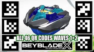 UPDATE ALL 46 BEYBLADE X APP HASBRO QR CODES WAVES 1+2 ALL QR CODES SCANNING