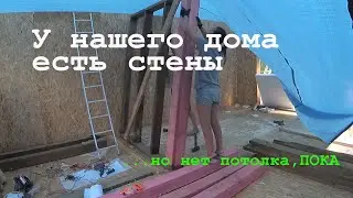 Завершаем сборку стен и прячем стройку под тент