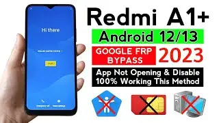 Redmi A1 Plus Google/frp bypass Android 12/13 Go Edition.