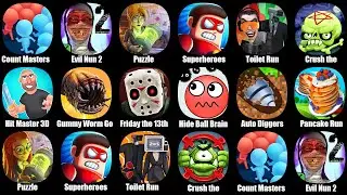 Count Masters 3D,Toilet Run,Evil Nun 2,Puzzle Adventure,Superheroes,Crush the Monsters,Hit Master 3D