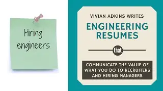 Resumes and CVs for engineers and technical professionals