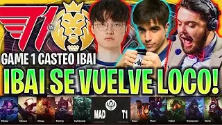 IBAI SE VUELVE LOCO CON FAKER VS ELYOYA! | MAD vs T1 GAME 1 MSI BRACKET STAGE 2023 LVP ESPAÑOL