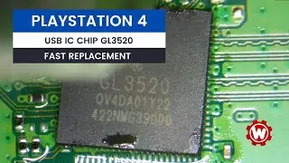 PlayStation 4 USB IC Chip GL3520 replacement. USB Connectivity fix/repair.