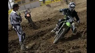 МОТОКРОСС. УРОКИ ПРОХОЖДЕНИЯ ПОВОРОТОВ. Отработка поворотов. 
Motocross turning.Turn practice.