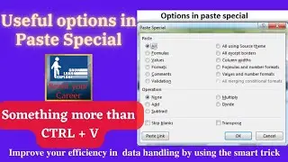 Paste special option | How to use paste special in excel | paste special values