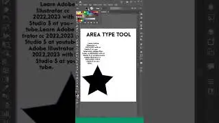 How to use Area Type Tool in Illustrator #tutorial #shorts