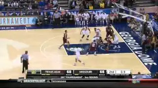 03/13/2014 Texas A&M vs Missouri Men's Basketball Highlights