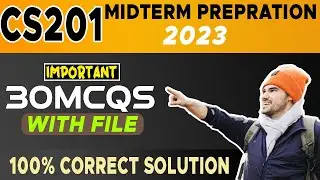 CS201 Midterm Preparation 2023 - Most Important 30 MCQS | The Merciful Academy