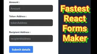 Make react forms under 2 mins