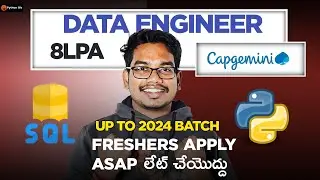 Capemini Hiring Data Engineer Freshers