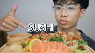 SUSHI *Salmon Sashimi, Crispy Tempura Roll with CSA Roll | N.E Let's Eat