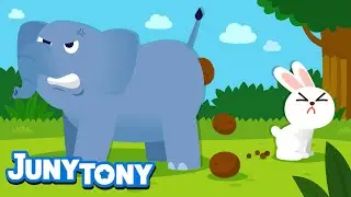 🐇Animal Poo Poo Song💩 | Whose Poop Is It?🐘 | Animal Song for Kids | K-pop kids song | JunyTony