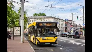 Поездка на электробусе МАЗ-303E10, гос.№ АА Е009-7,марш.69
