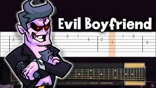 Friday Night Funkin - EVIL Boyfriend mod vs Daddy Dearest - Guitar tutorial (TAB)