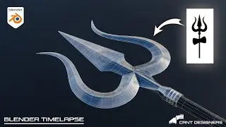 How To Create Trishula Weapon In Blender _ Blender Weapon Modeling #38