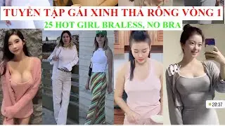 Gái xinh thả rông vòng 1| gái xinh sexy braless|tổng hợp gái xinh thả rông dạo phố 2022| part3