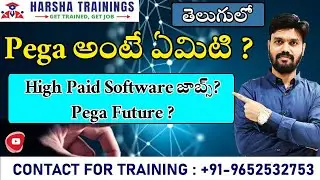 Pega అంటేఏమిటి ? | High Paid Software జాబ్స్? | Pega Future ? | PEGA Training | Telugu