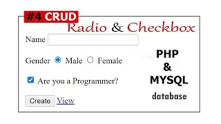 Checkbox & Radio CRUD  using PHP  &  MySQL Database  -  #4 Delete