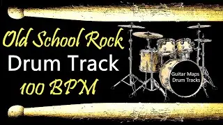 Old School Rock Drum Track - 100 BPM Drum Beats for Bass Guitar, Instrumental Drum Beat 🥁 529