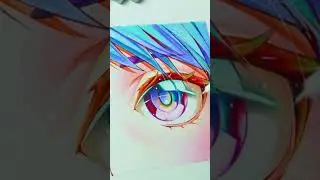 Highlighting ANIME eye【イラストメイキング】#shorts #art #anime