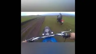 Прыжок на мотоцикле УРАЛ 