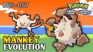 How To Evolve Mankey Into Primeape In Pokemon Fire Red & Leaf Green | Kanto Pokedex